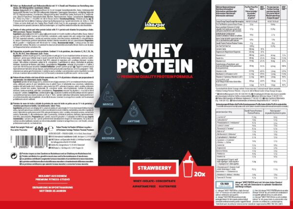 Produktbild INKOSPOR Whey Protein Erdbeere, 600 g